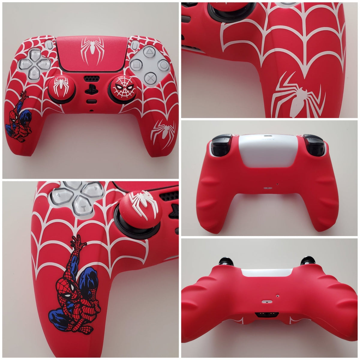 Coque de protection silicone pour manette PS5 Dualsense + 2 grips + 1 sticker | 27 modèles au choix