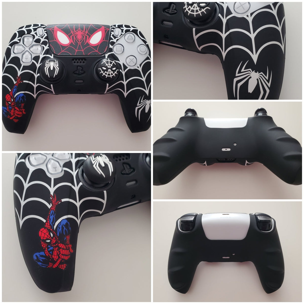 Coque de protection silicone pour manette PS5 Dualsense + 2 grips + 1 sticker | 27 modèles au choix