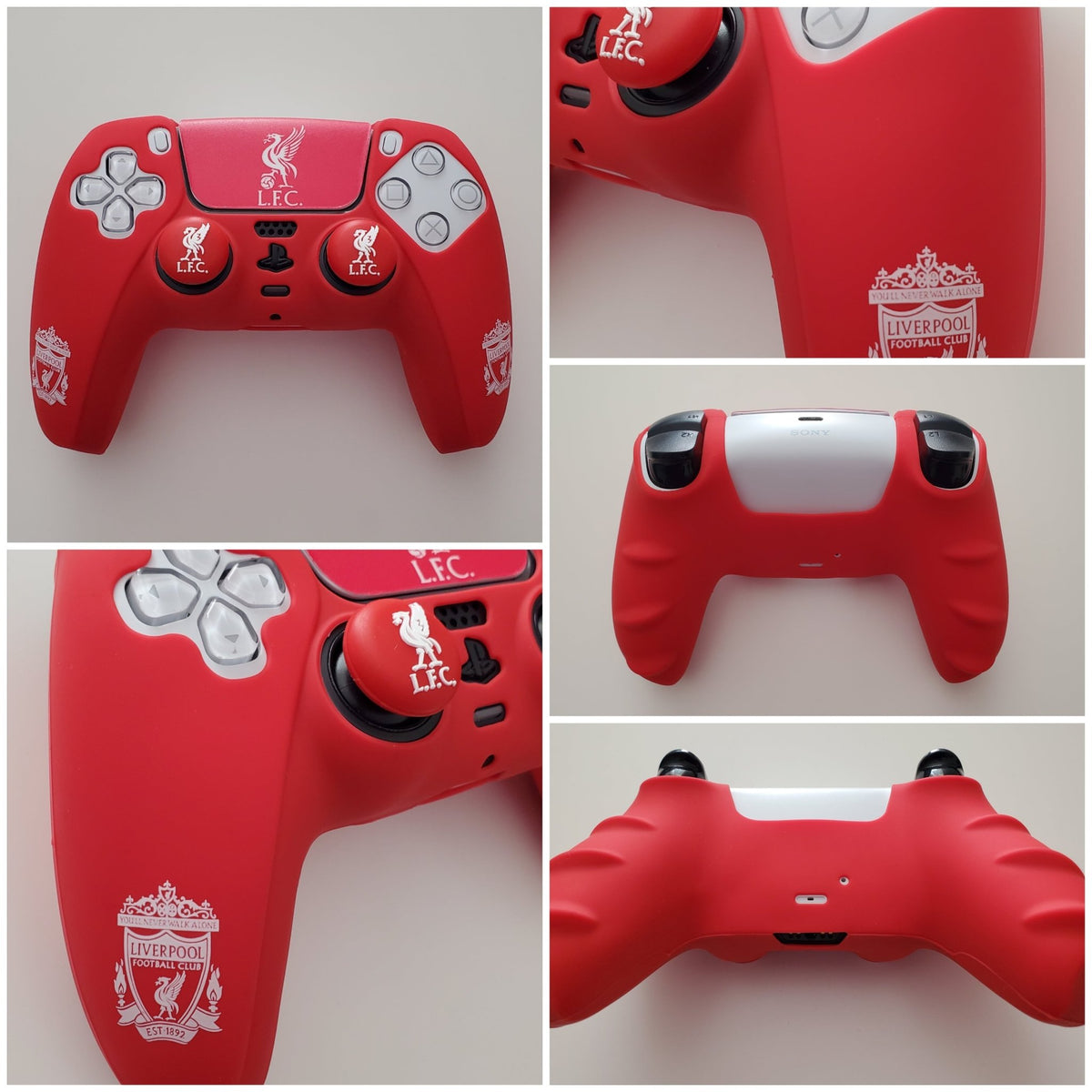 Coque de protection silicone pour manette PS5 Dualsense + 2 grips + 1 sticker | 27 modèles au choix