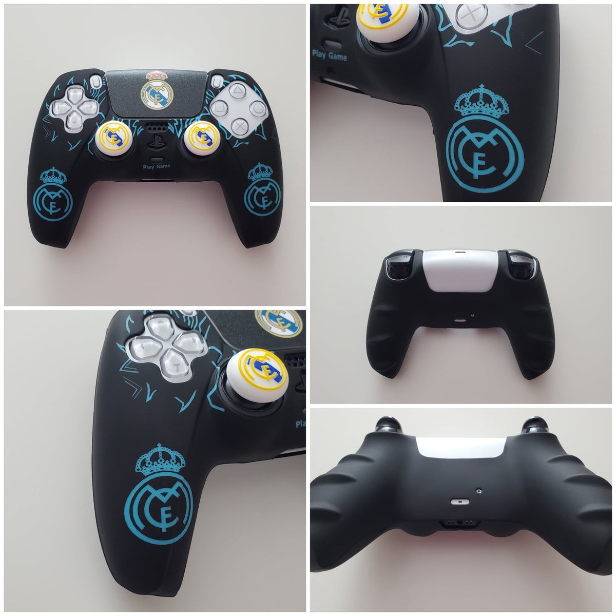 Coque de protection silicone pour manette PS5 Dualsense + 2 grips + 1 sticker | 27 modèles au choix
