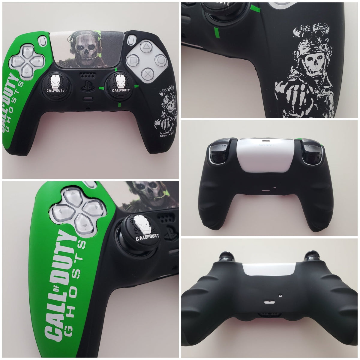 Coque de protection silicone pour manette PS5 Dualsense + 2 grips + 1 sticker | 27 modèles au choix