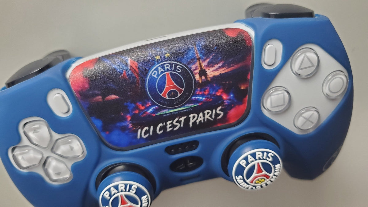 Coque de protection silicone pour manette PS5 Dualsense + 2 grips + 1 sticker | 27 modèles au choix