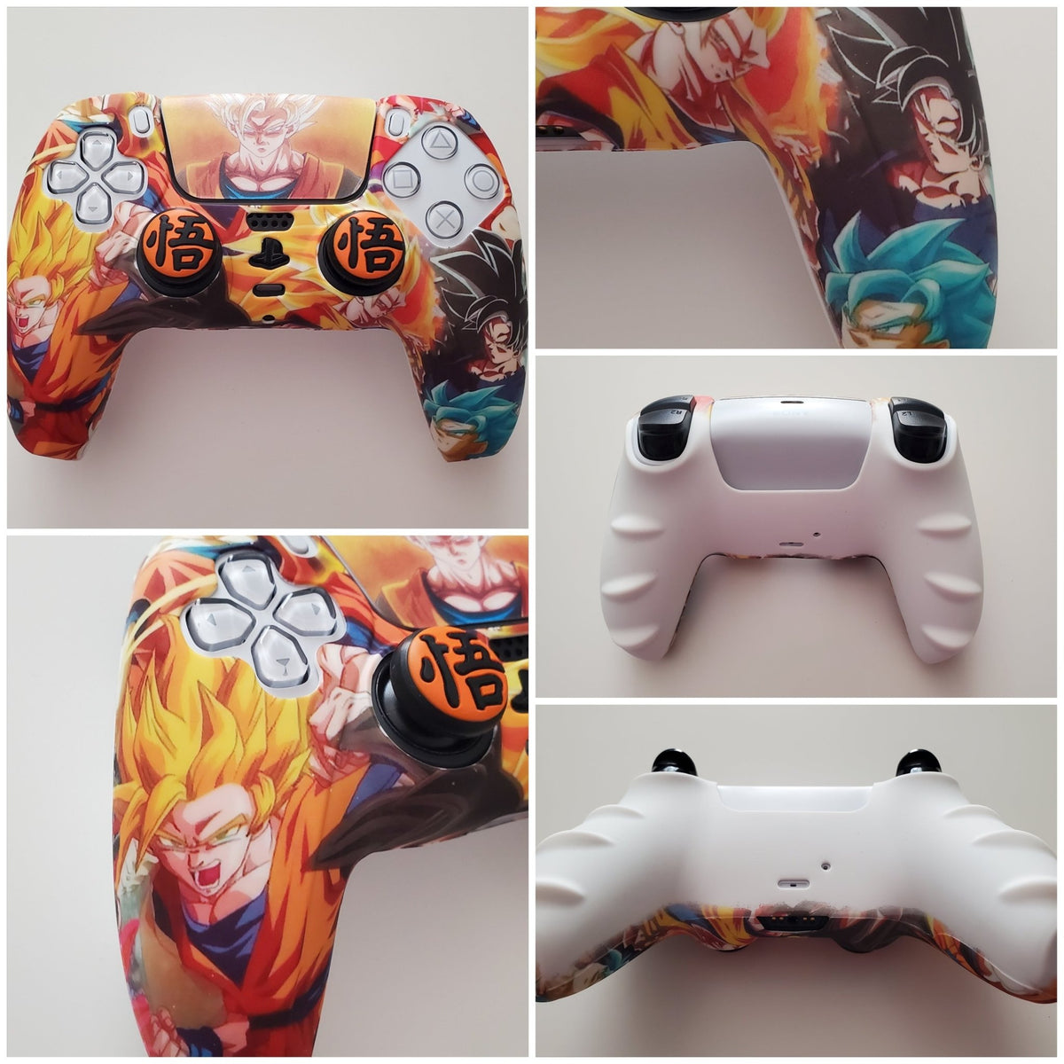Coque de protection silicone pour manette PS5 Dualsense + 2 grips + 1 sticker | 27 modèles au choix