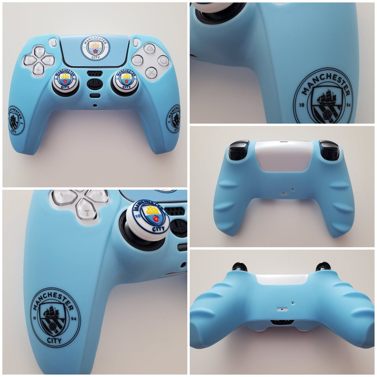 Coque de protection silicone pour manette PS5 Dualsense + 2 grips + 1 sticker | 27 modèles au choix