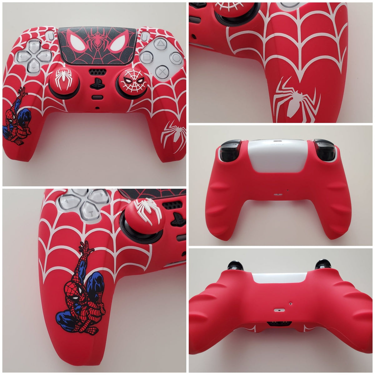Coque de protection silicone pour manette PS5 Dualsense + 2 grips + 1 sticker | 27 modèles au choix