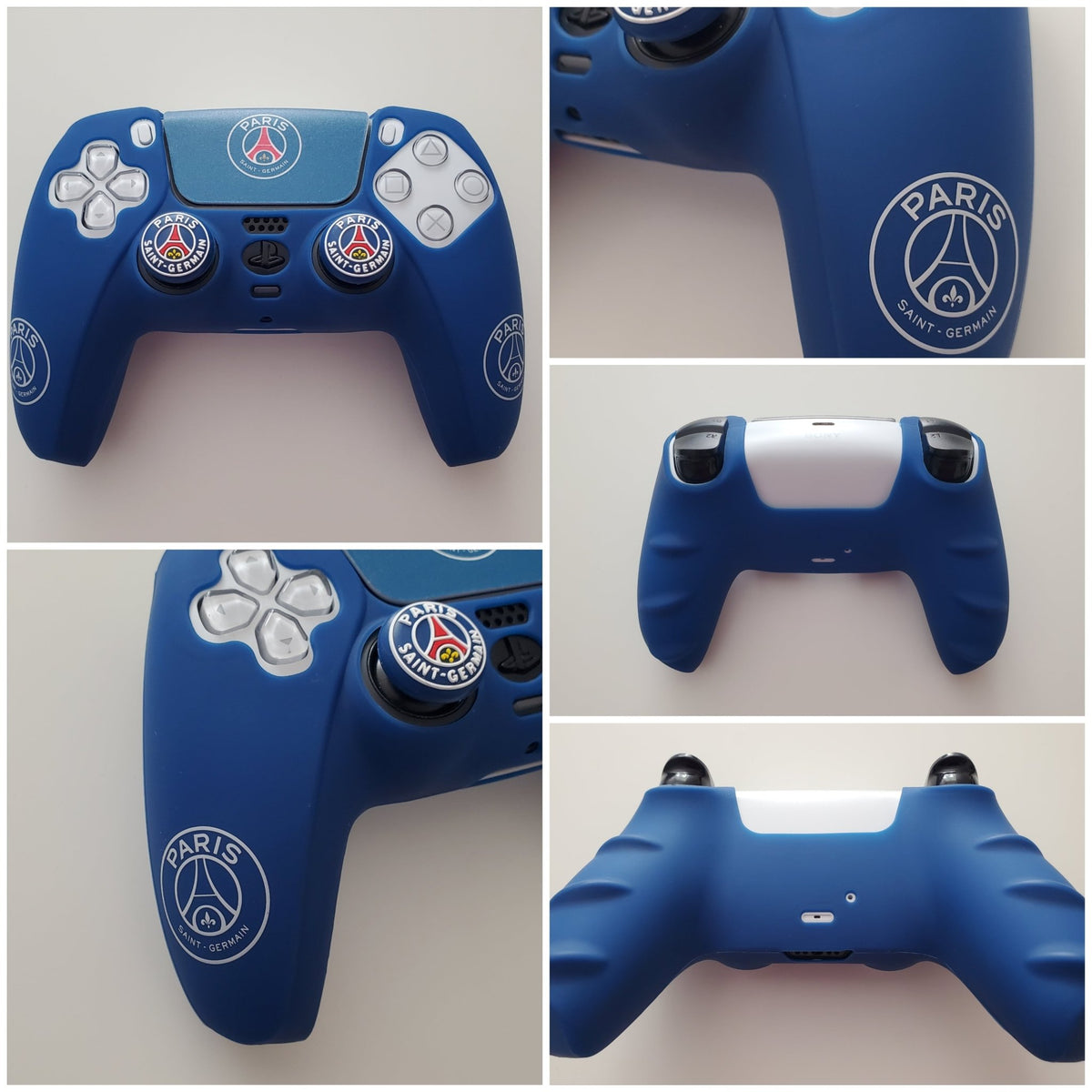 Coque de protection silicone pour manette PS5 Dualsense + 2 grips + 1 sticker | 27 modèles au choix