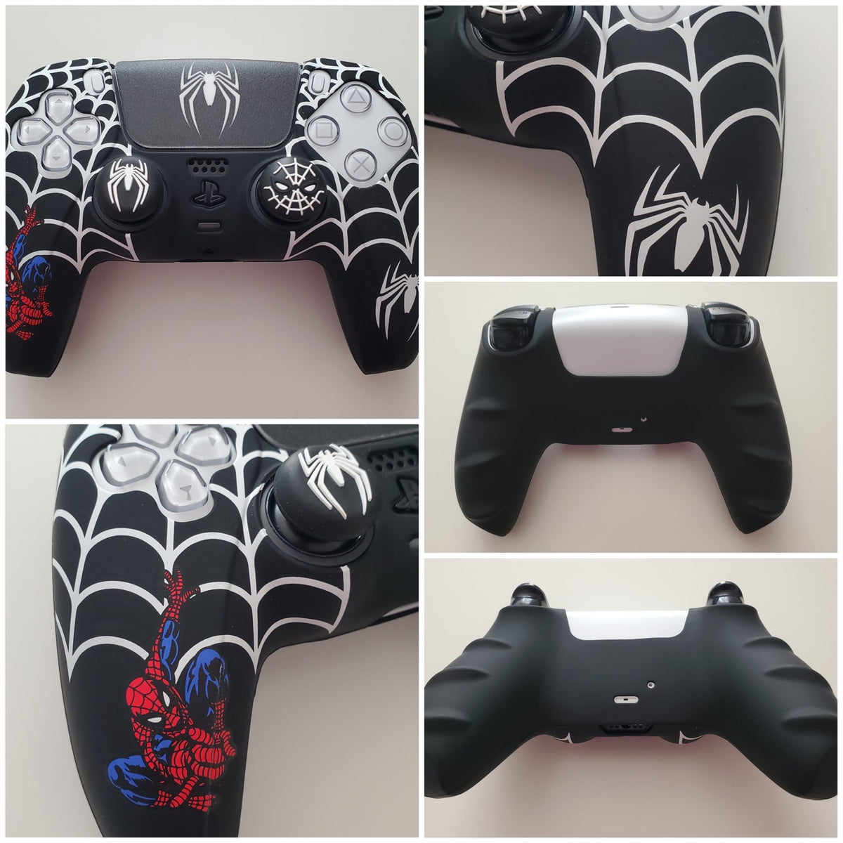 Coque de protection silicone pour manette PS5 Dualsense + 2 grips + 1 sticker | 27 modèles au choix