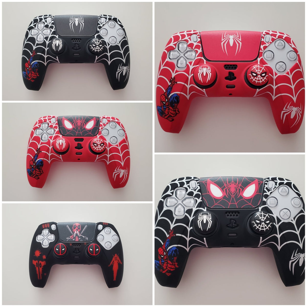 Coque de protection silicone pour manette PS5 Dualsense + 2 grips + 1 sticker | 27 modèles au choix