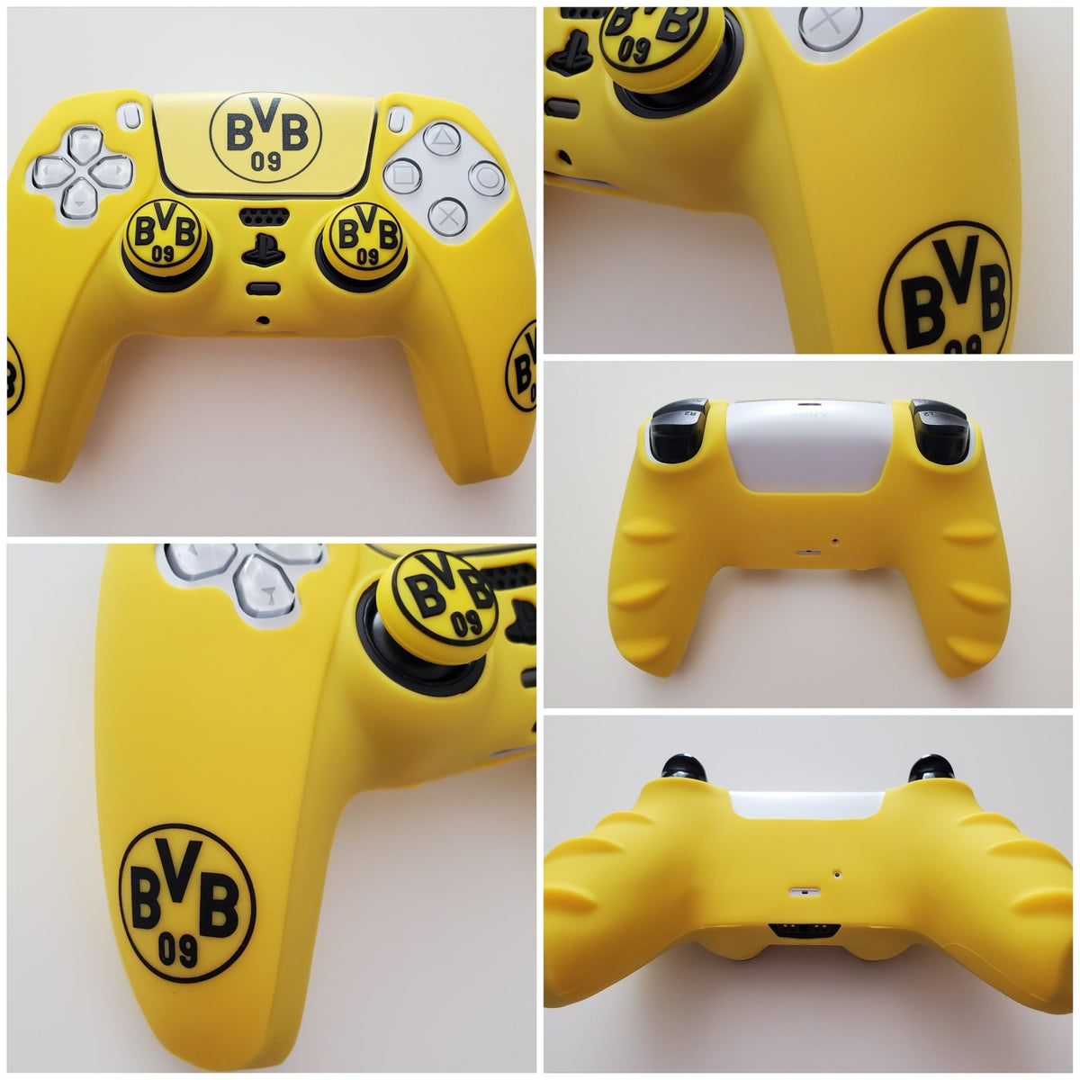 Coque de protection silicone pour manette PS5 Dualsense + 2 grips + 1 sticker | 27 modèles au choix