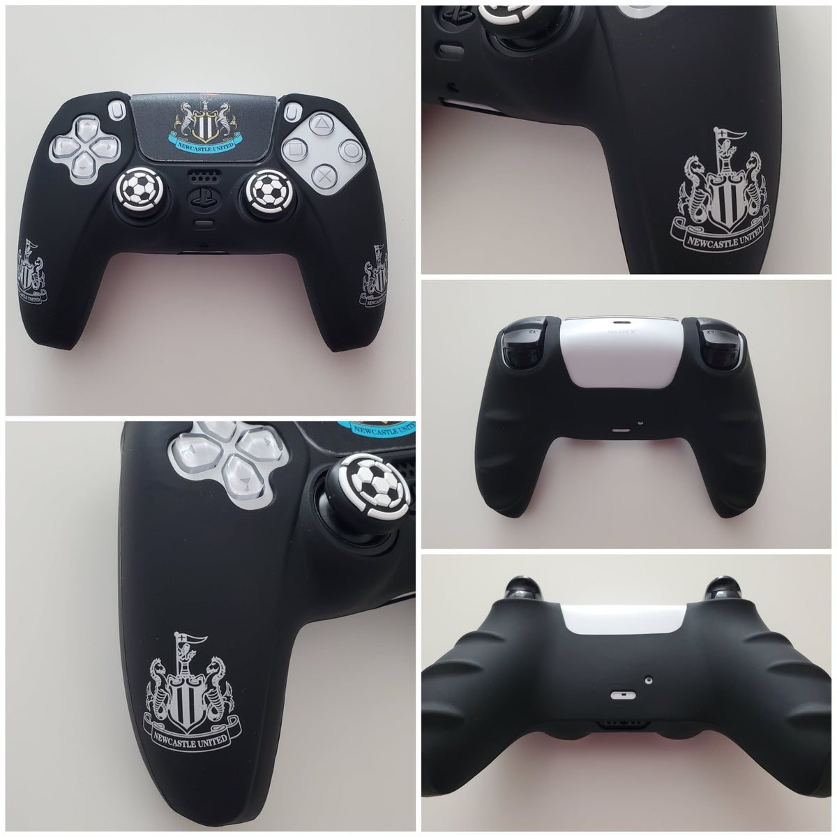 Coque de protection silicone pour manette PS5 Dualsense + 2 grips + 1 sticker | 27 modèles au choix