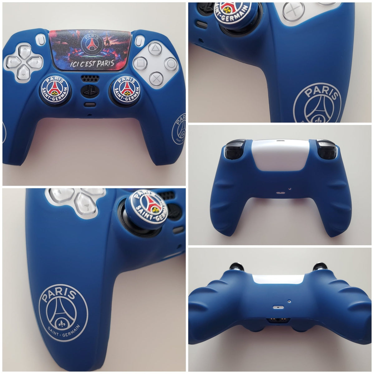 Coque de protection silicone pour manette PS5 Dualsense + 2 grips + 1 sticker | 27 modèles au choix