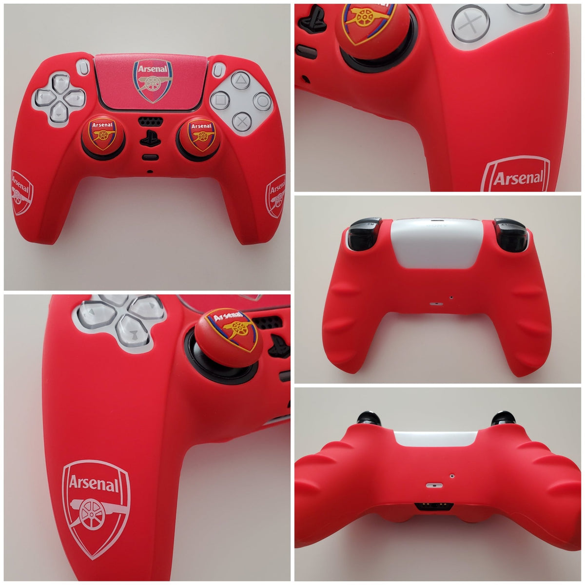 Coque de protection silicone pour manette PS5 Dualsense + 2 grips + 1 sticker | 27 modèles au choix