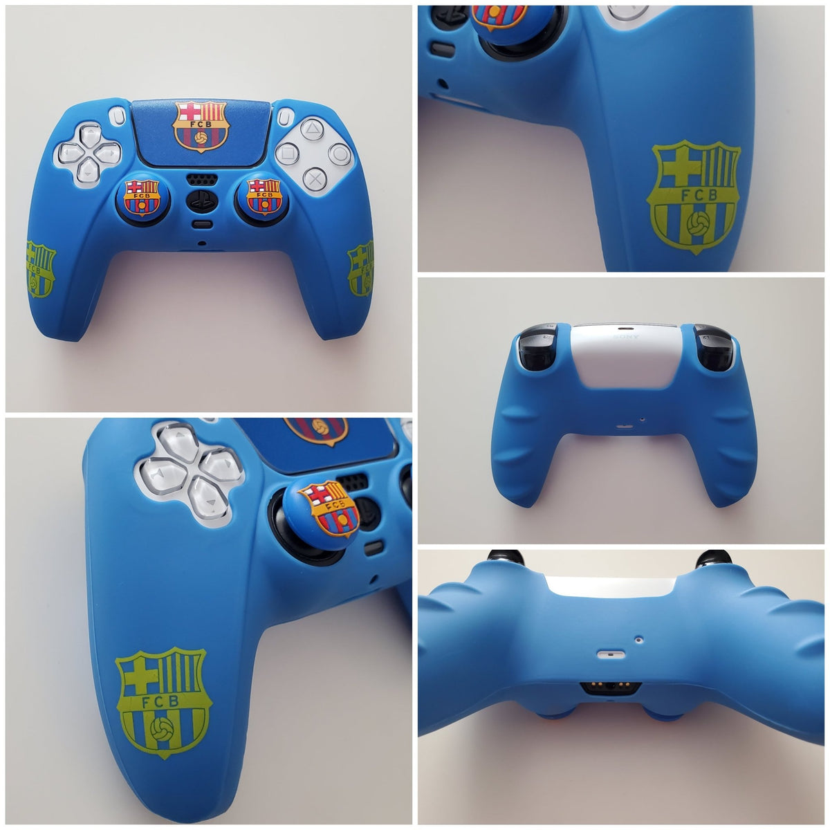 Coque de protection silicone pour manette PS5 Dualsense + 2 grips + 1 sticker | 27 modèles au choix
